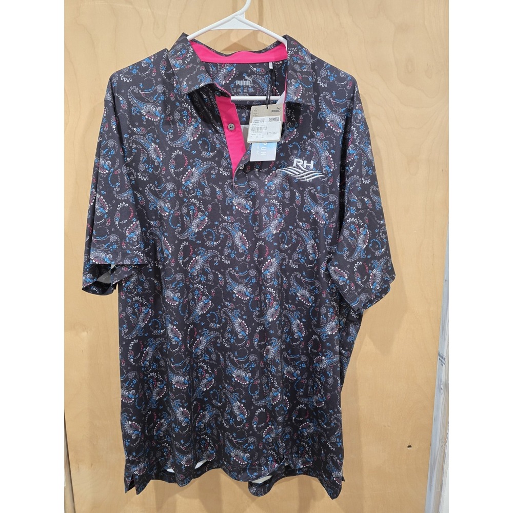 Puma Men's XL Paisley Polo Shirt New with Tags
